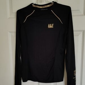 Abercrombie & Fitch Women Black Shirt with Tan Accents